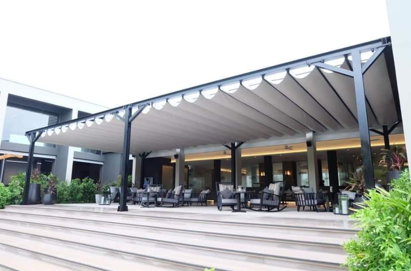 Bạt Xếp Lượn Sóng Quán Cafe